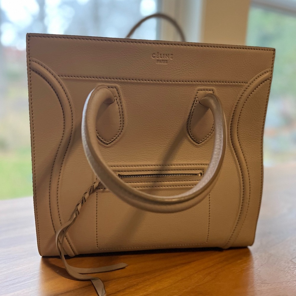 Celine medium luggage phantom bag in tan